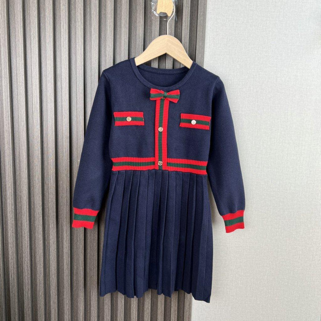 Premium Knit Cotton Classy Girls' Dress