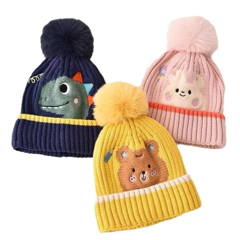 Premium Winter Beanies with Embroidered Animals