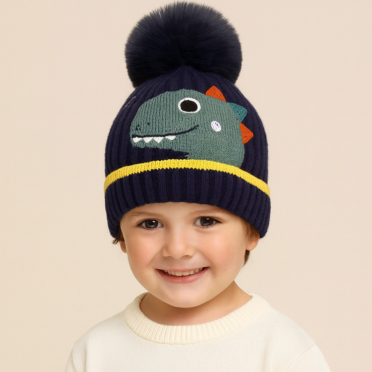 Premium Winter Beanies with Embroidered Animals