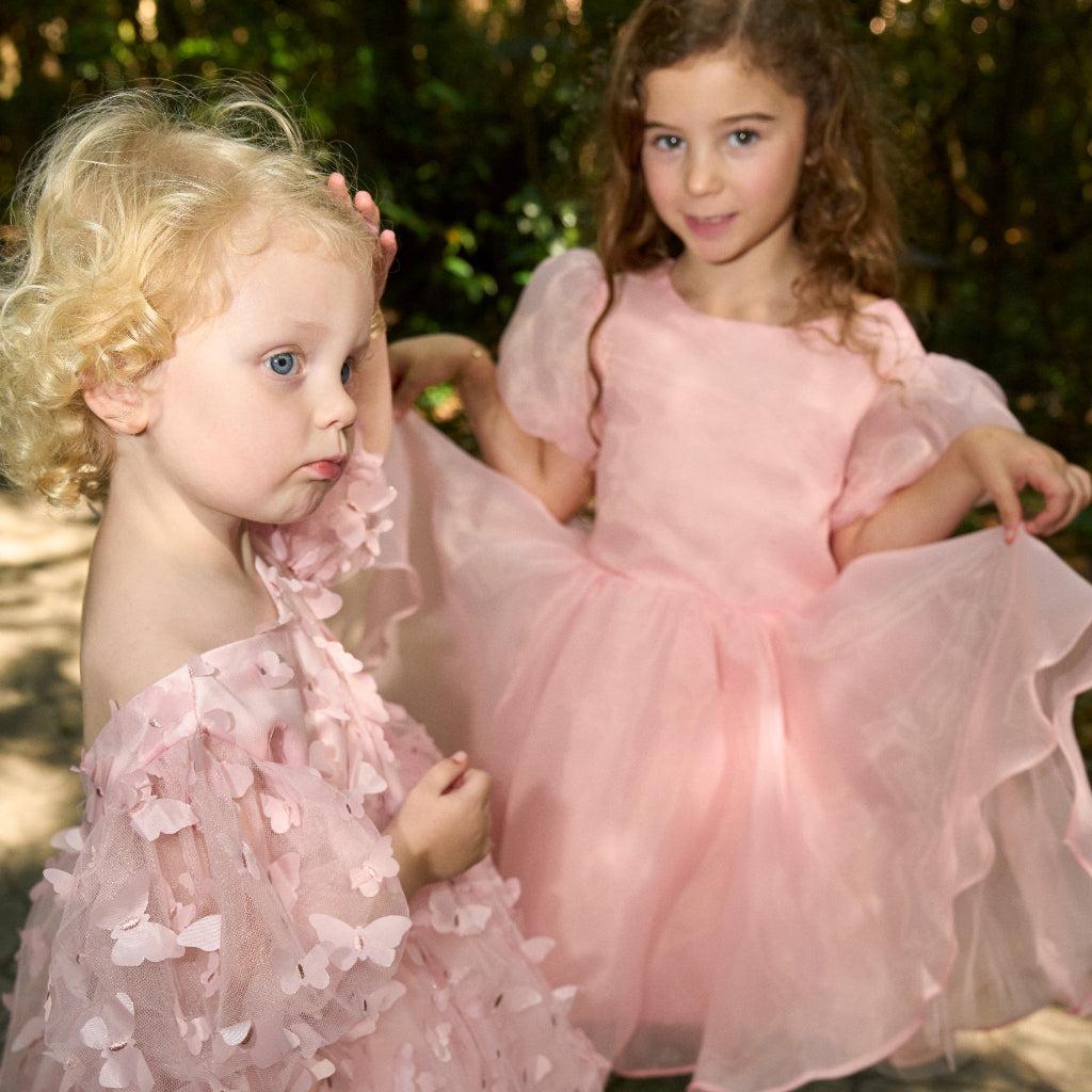 Satin Tulle Flower Girls' Dress