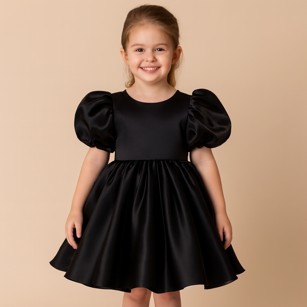 Satin Tulle Flower Girls' Dress