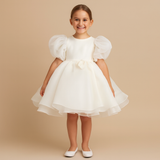 Satin Tulle Flower Girls' Dress
