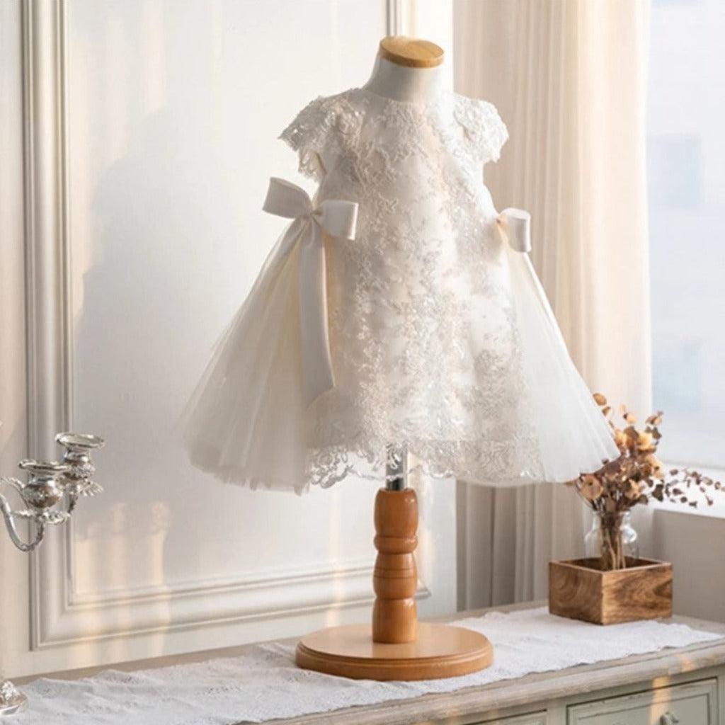 Short Sleeve Flower Girl Lace Princess Dress