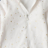 Snowflake Cozy Fleece Hooded Baby Romper