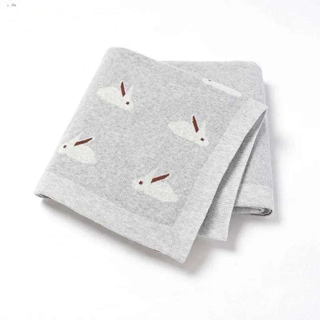 Soft Touch Bunny Pattern Cotton Blanket