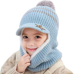Star Visor Knit Hat & Neck Warmer