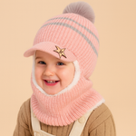 Star Visor Knit Hat & Neck Warmer