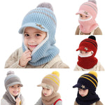 Star Visor Knit Hat & Neck Warmer