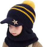 Star Visor Knit Hat & Neck Warmer