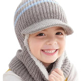 Star Visor Knit Hat & Neck Warmer