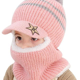 Star Visor Knit Hat & Neck Warmer