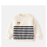 Striped Cotton-Blend Teddy Pullover