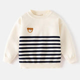 Striped Cotton-Blend Teddy Pullover