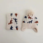 Thick Winter Dino Hat & Neck Warmer