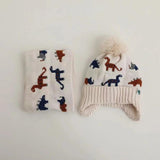 Thick Winter Dino Hat & Neck Warmer