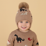 Thick Winter Dino Hat & Neck Warmer
