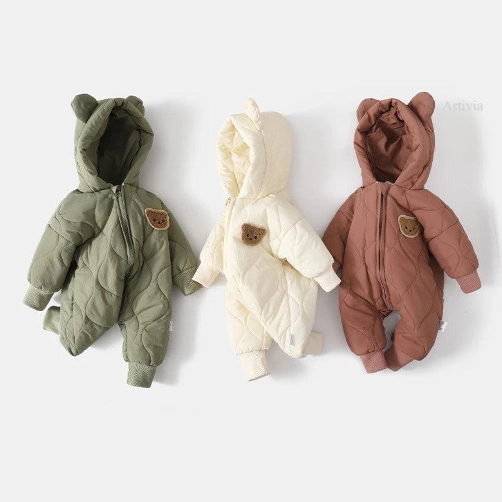 Toddler Unisex Playful Winter Hooded Jumpsuit