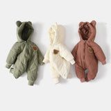 Toddler Unisex Playful Winter Hooded Jumpsuit