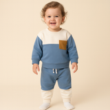 Toddlers' Unisex Colorblock Patch Sweater Set