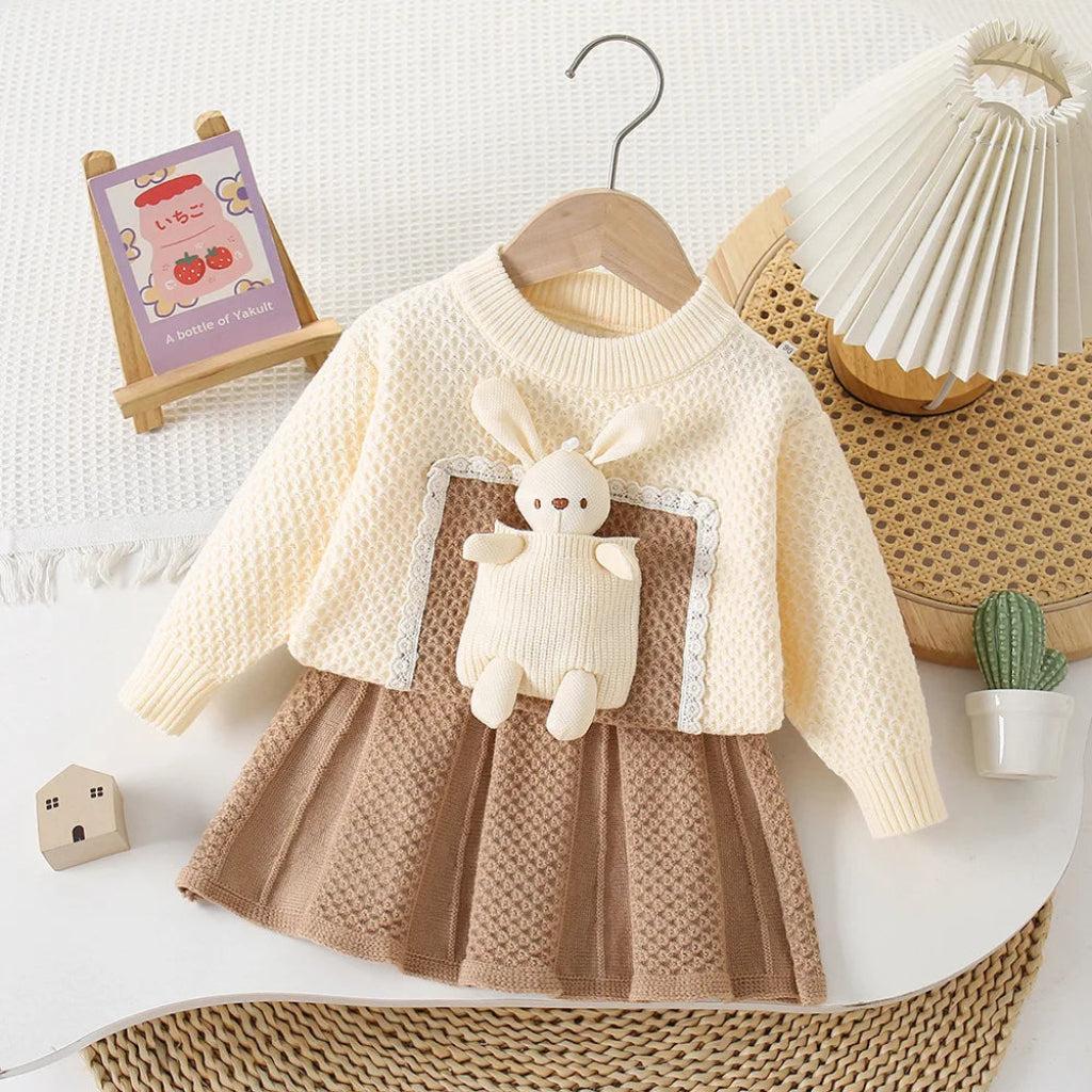 Toy Bunny Sweater & Skirt Set
