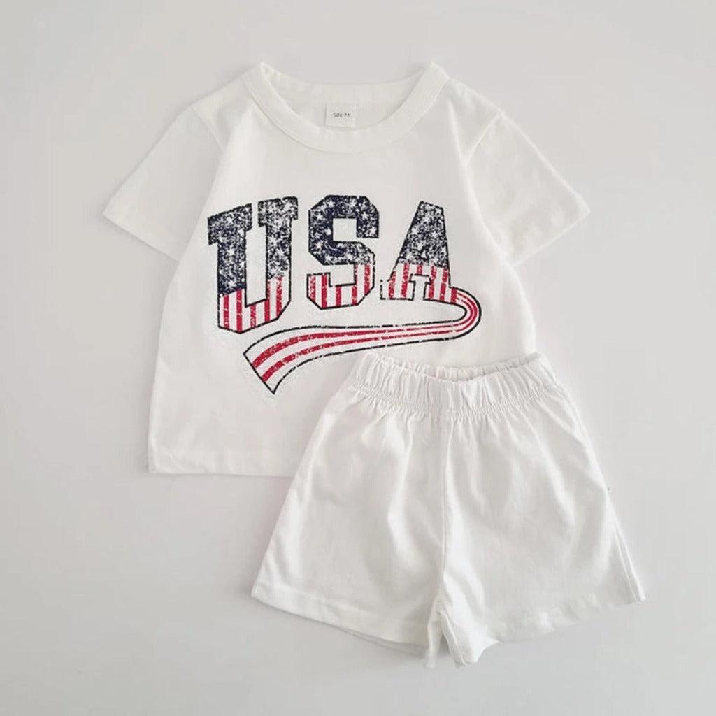 USA 4th of July Top & Bottom Set