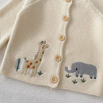 Unisex Baby Embroidered Cotton Cardigan