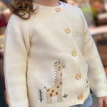 Unisex Baby Embroidered Cotton Cardigan