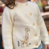 Unisex Baby Embroidered Cotton Cardigan