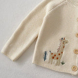 Unisex Baby Embroidered Cotton Cardigan