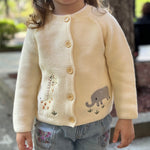 Unisex Baby Embroidered Cotton Cardigan
