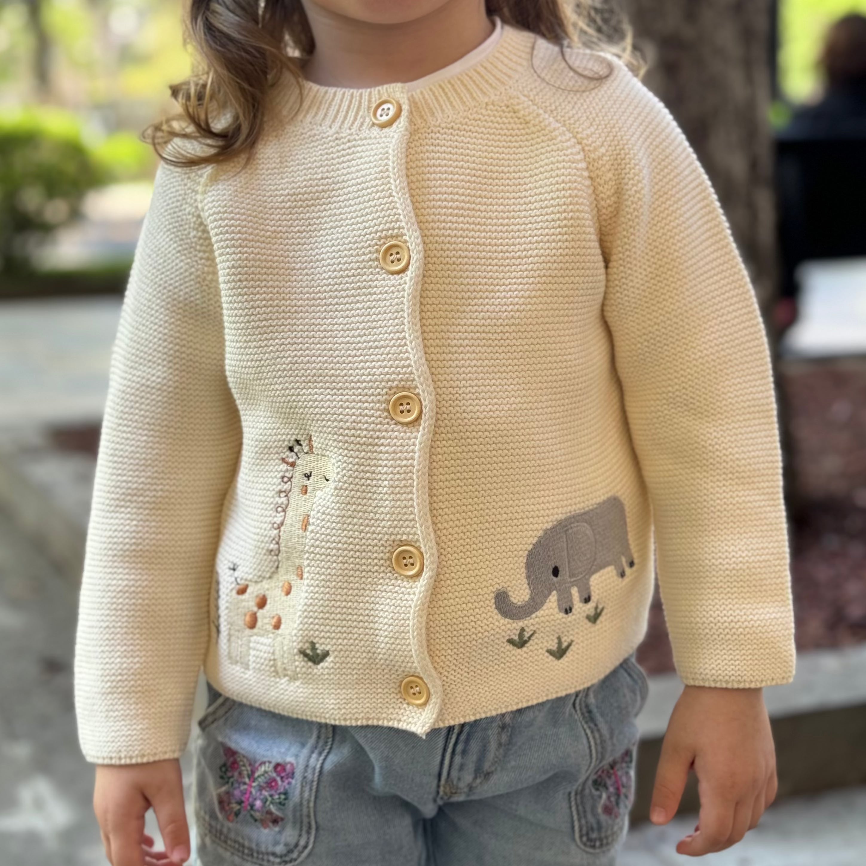 Unisex Baby Embroidered Cotton Cardigan