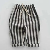 Unisex Beach-Day Striped Pants