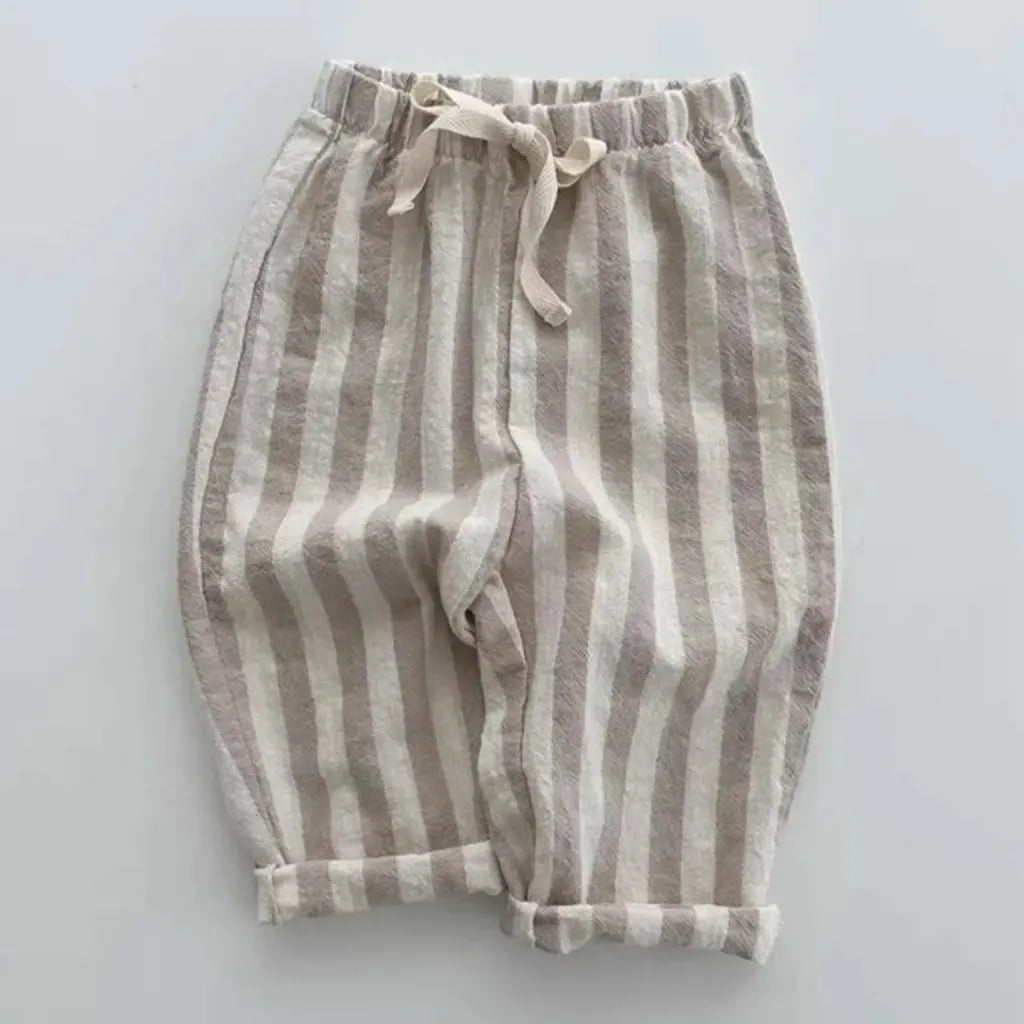 Unisex Beach-Day Striped Pants