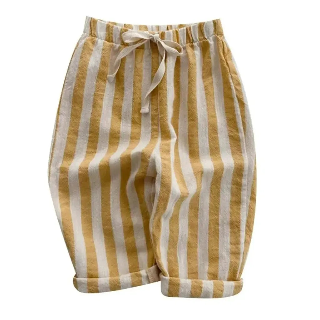 Unisex Beach-Day Striped Pants