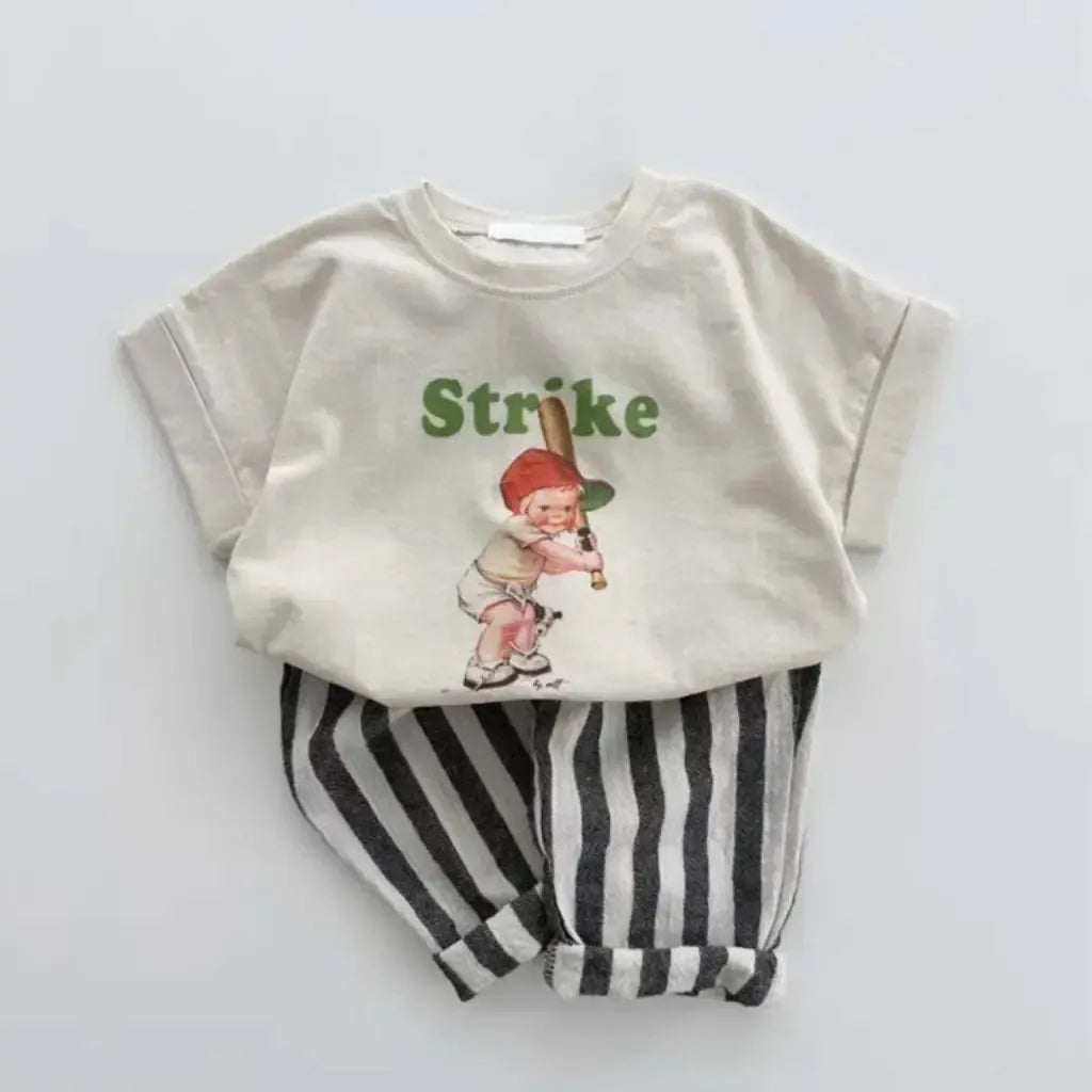 Unisex Beach-Day Striped Pants