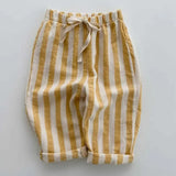 Unisex Beach-Day Striped Pants