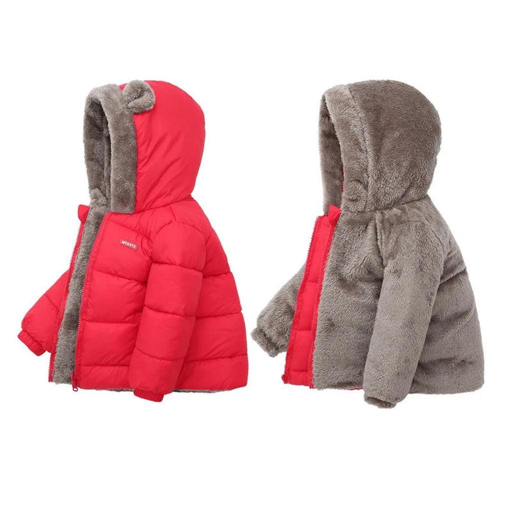 Unisex Bear Ear Winter Jacket with Ski Pants