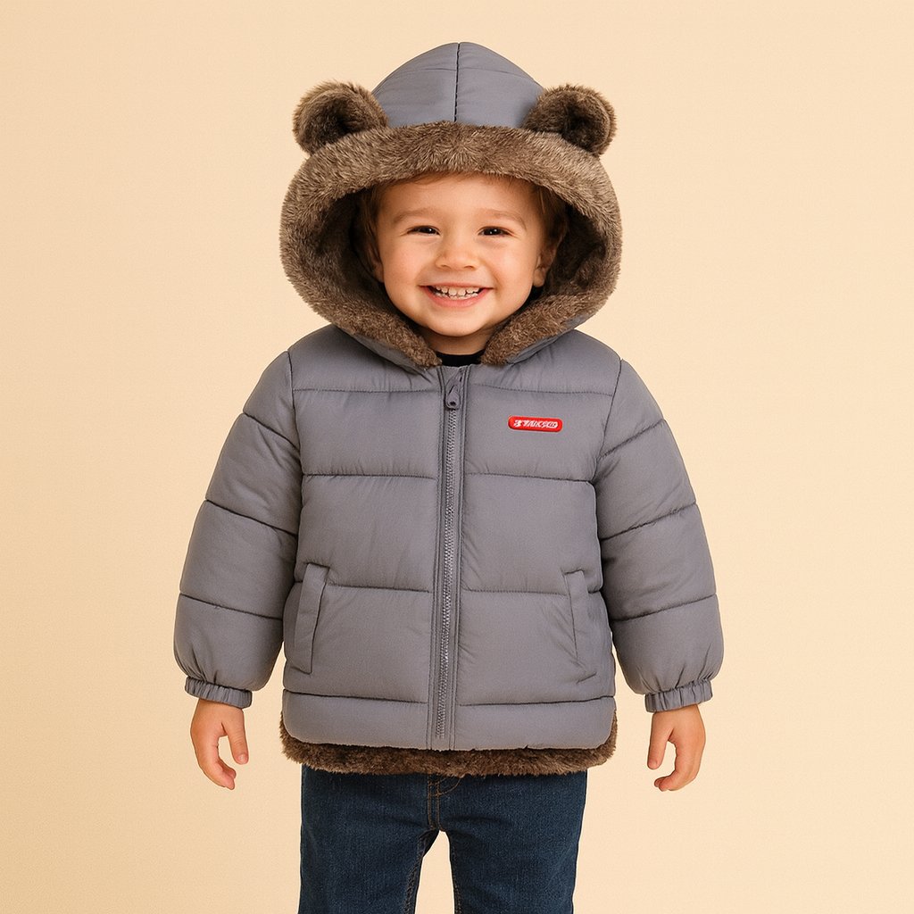 Unisex Bear Ear Winter Jacket with Ski Pants