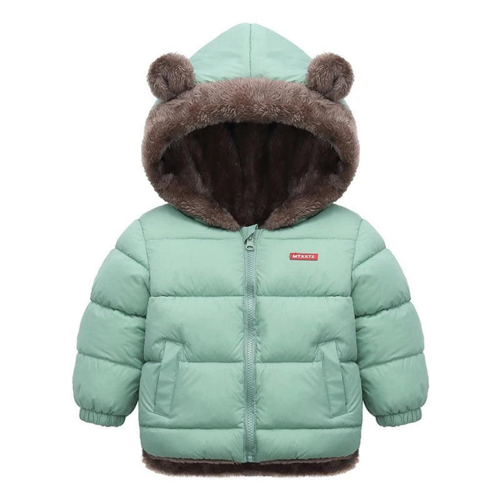 Unisex Bear Ear Winter Jacket with Ski Pants