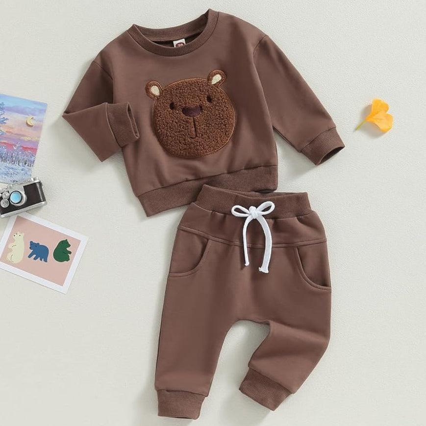 Unisex Cozy Cub Brown Bear Set