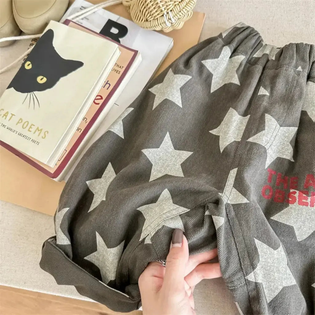 Unisex Cozy Star Pattern Pants