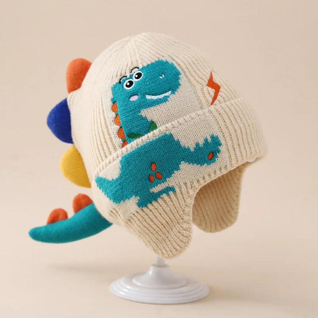 Unisex Embroidered Dino Beanie/Hat