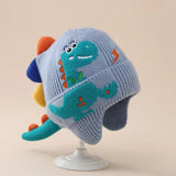 Unisex Embroidered Dino Beanie/Hat