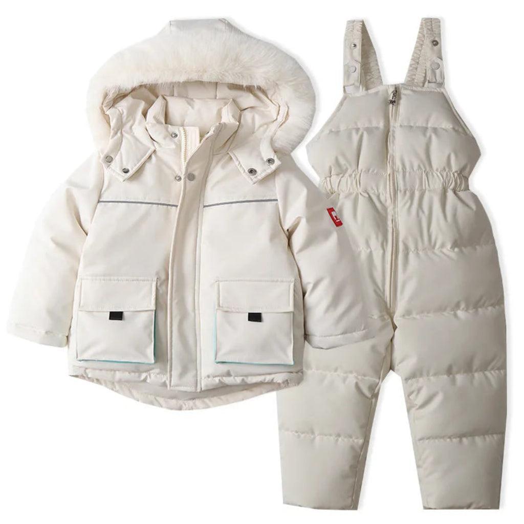 Unisex Frost Shield Long Puffer Jacket and Overall Pants Set