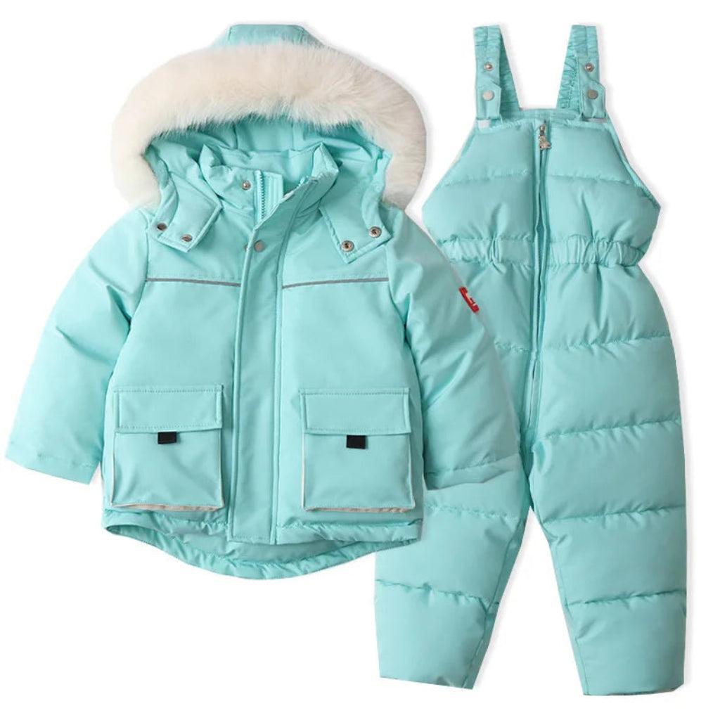 Unisex Frost Shield Long Puffer Jacket and Overall Pants Set