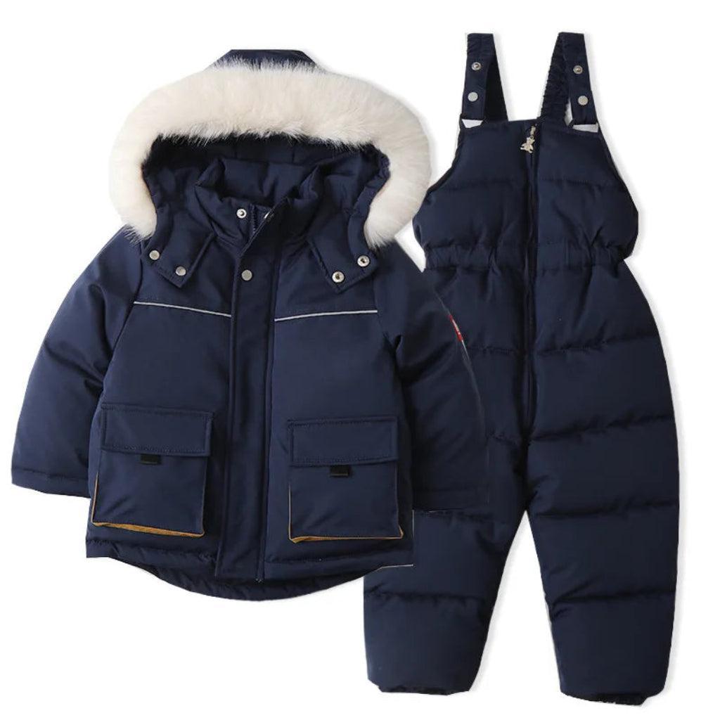 Unisex Frost Shield Long Puffer Jacket and Overall Pants Set