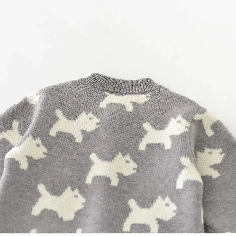 Unisex Knit Puppy Love Romper