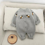 Unisex Knitted Bee Romper