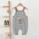 Unisex Striped Boho Overalls