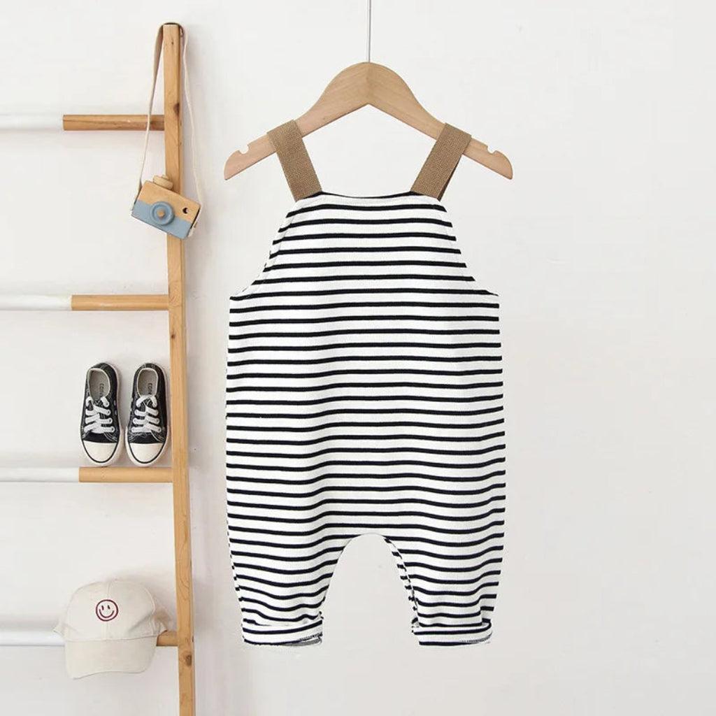 Unisex Striped Boho Overalls